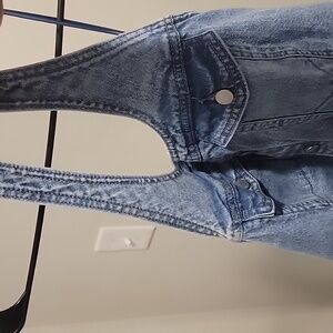 Denim halter neck dress